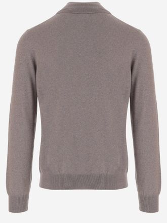 Tagliatore Mens Wool Turtleneck Sweater Beige