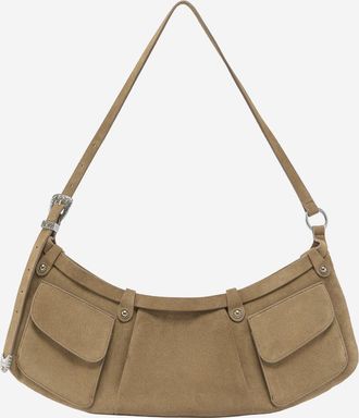 Pinko Pinko Pocket Body Wildleder-Umh&auml;ngetasche mit Taschen