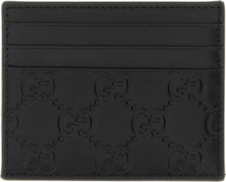 Gucci Mens Black Calfskin Cardholder Accessory