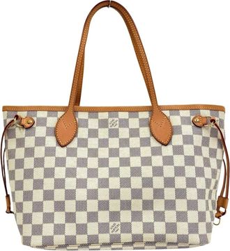 Louis Vuitton Navy White Damier Azur Tote Bag (Pre-Owned)