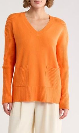 Love Token Lilly V-Neck Sweater in Orange at Nordstrom Rack, Size X-Small