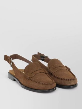 Sebago dan suede sling back loafer shoe