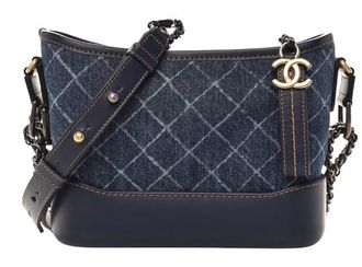 Chanel Small Denim and Calfskin Gabrielle Hobo