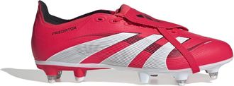 adidas Mens Predator League Fold Over Tongue Soft Ground Football Boots in Red/White - Size UK 10.5