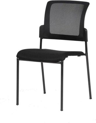 Serena Serena - Silla de oficina Boulder, Silla de sala de espera de oficina acolchada, Silla de espera ergonómica, Cm 58x47h87, Negro