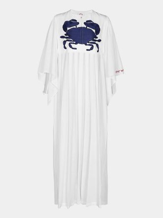 Kilometre Paris Crab Embroidered Cotton Dress One Size