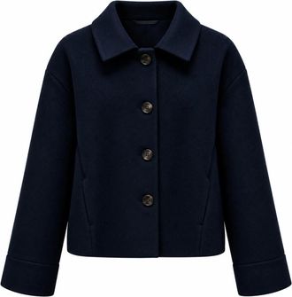 Loro Piana Abrigo Corto - Jackets - Mujer - Azul - S