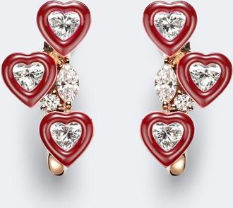 Kamyen Jewellery Candy Crush 18kt rose gold and enamel earrings with diamonds