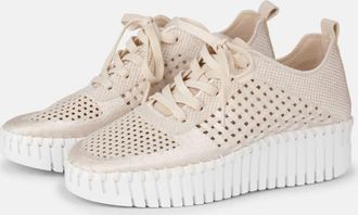 Ilse Jacobsen Womens Tulip 4271 Platform Lace Up Sneaker In Kit White