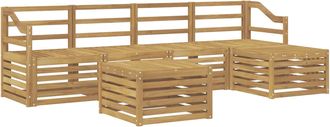 vidaXL Conjunto De Sof&aacute;s De Exterior 6 Uds. Blanco Vidaxl