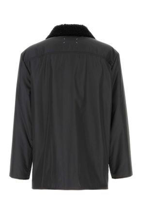 Maison Margiela Mens Graphite Polyester Padded Jacket Washedblack