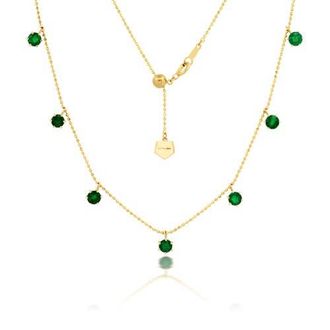 Graziela Emerald Floating Necklace in Green at Nordstrom