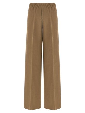 Herno Micro Sequin Viscose-Linen Trousers - Taupe