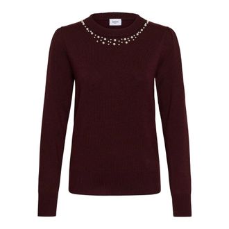 Saint Tropez Jersey de cuello redondo - Knitwear - Mujer - Rojo - 2XL