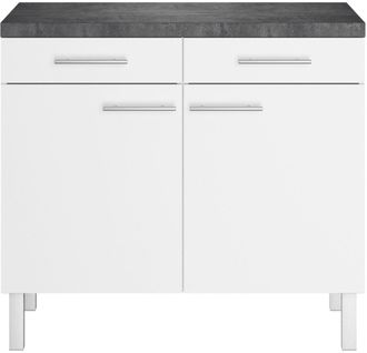 Optifit Unterschrank Breite 100 cm, 2 Türen, 2 Schubkästen