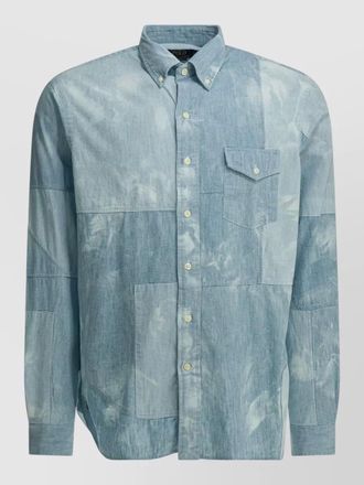 Polo Ralph Lauren patchwork shirt button down collar pocket