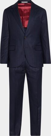 Brunello Cucinelli Men & apos;s Wool Chalk Stripe Two-Piece Suit