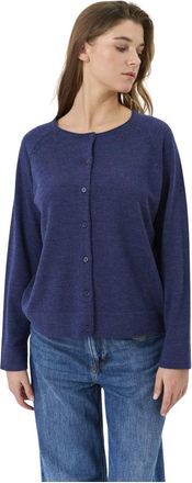 Lind Truien & Vesten, Dames, Blauw, 2Xl, Wol, Karina Cardigan