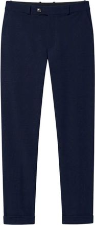 Roberto Ricci Design Winter Chino Slim Fit met Micro Motieven in Surflex - Heren - Chinos - Blauw - M - Broeken