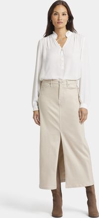 NYDJ Hoge Taille Lange Rok Met Centraal Voor Sleuf