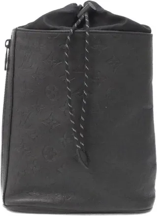 Louis Vuitton Monogram Shadow Black Monogram Shadow Shoulder Bag (Pre-Owned)