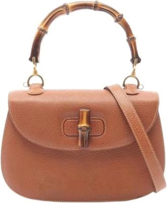 Gucci Pre-owned Handbags, female, Brown, Size: ONE SIZE Pre-owned Vintage Handbag