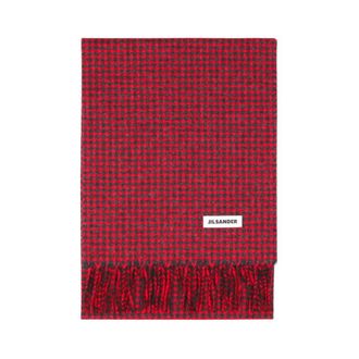Jil Sander Sciarpa sottile in lana - - Accessories - Uomo - Rosso - ONE SIZE