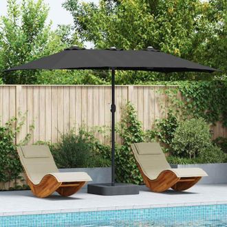 vidaXL Parasol De Jard&iacute;n Negro 385 X 209 X 244 Cm Tela Vidaxl