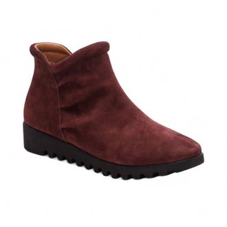 Aetrex Womens Zoey Slip-On Zip Boot In Burgundy