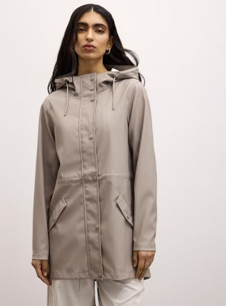 Vero Moda Womens Adjustable-waist coated raincoat