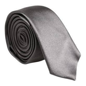 Dolce & Gabbana Metallic Silk Adjustable Necktie - male - Dolce & Gabbana - Ties - Gray - ONE SIZE - Accessories