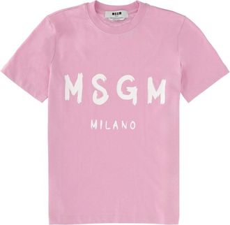 Msgm T-Shirt With Logo-Donna