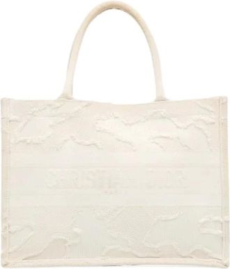 Dior Pre-owned Tote Bags, female, White, Size: ONE SIZE Pre-owned Canvas Tote