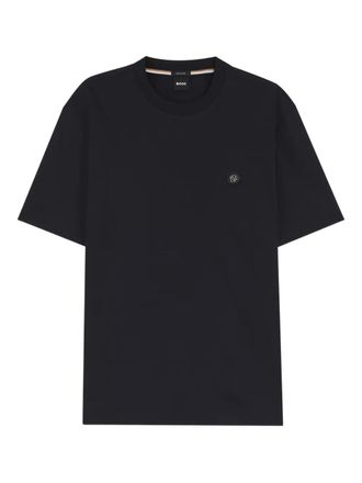 BOSS round-neck appliqu&eacute; T-shirt - Black