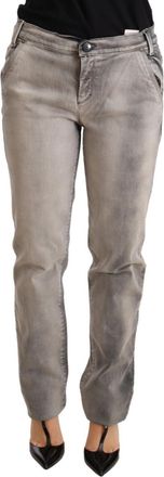 Ermanno Scervino Washed Low Waist Skinny Trouser Cotton Jeans