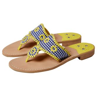 Jack Rogers Jacks Gingham Sandal Gingham / Yellow 132211JK02-445 Womens