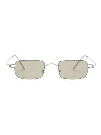 Lindberg rimless rectangle-frame sunglasses - unisex - Metal - 48 - Silver