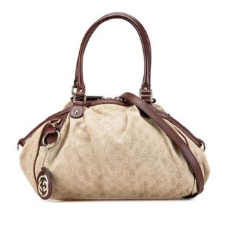 Gucci Pre-owned Tote Bags, female, Beige, Size: ONE SIZE Pre-owned Leather gucci-bags