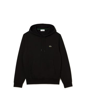 Lacoste Mens Basic Fleece Hoodie Black M