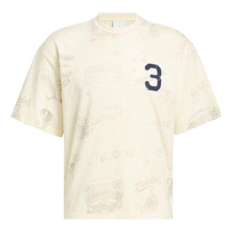 adidas Varsity Graphic T-Shirt Asia Sizing Warm Vanilla KU0574