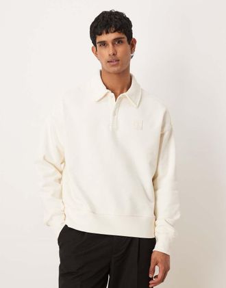 Calvin Klein Jeans Maglione bianco con colletto polo