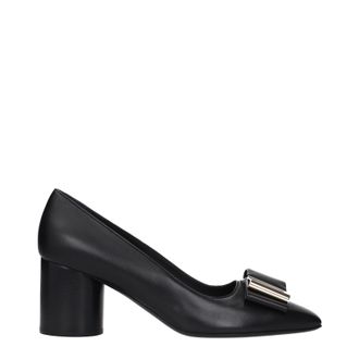 Ferragamo Lena Damens Pumps aus schwarzem Leder