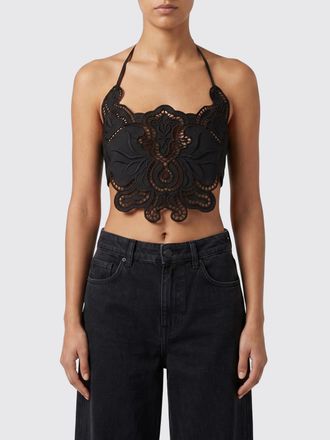 Blumarine Top cropped Blumarine in macram&egrave;