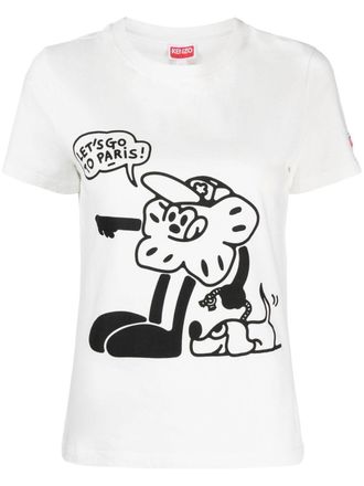 Kenzo T-shirt Boke Boy Travels - Bianco
