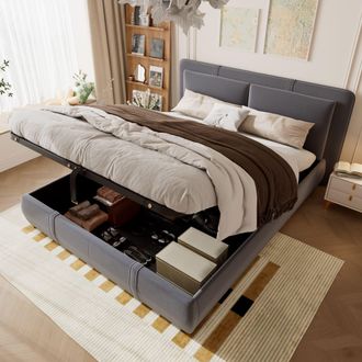 Matteo 4ft6 double bed 135&times;190cm, Durable & Sturdy, Grey