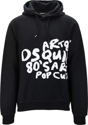 Dsquared2 Hoodie van katoen met trekkoord - Heren - Hoodies - Zwart - M - Katoen - Hoodies & sweatvesten