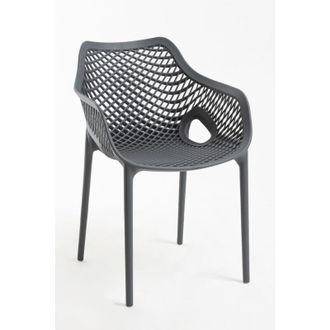 Regalos Miguel Sillas Comedor - Silla Kusin Con Brazos - Gris Oscuro