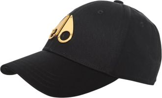 Moose Knuckles Logo Icon Adjustable Strapback in Black/Gold Men Adjustable Cap - OS