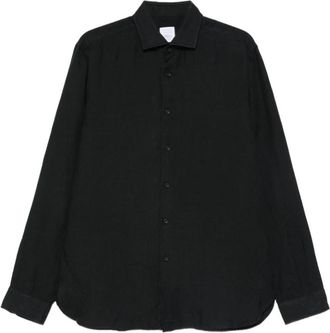 Xacus Linnen Overhemd - Heren - Casual Overhemden - Zwart - 2XL - Linnen - Overhemden