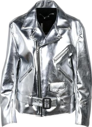 Junya Watanabe Chiodo in Ecopelle - Dames - Leren en Su&egrave;de Jassen - Grijs - S - Leer - Jassen